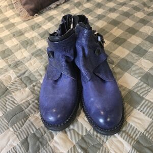 A.S.98 Purple/Blue Ankle Boots